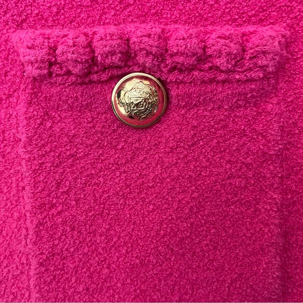 J. Crew Odette Sweater Lady Jacket XXL Fuchsia Pink Boucle Business Casual BR789 - Picture 6 of 15